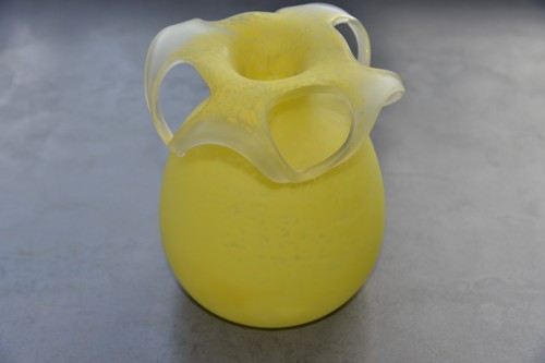 Vase jaune marmoréen - , (delatte