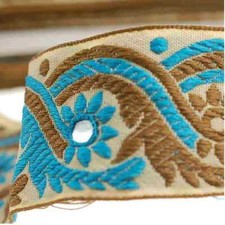 Ruban Neotrims decorative indian salwar kemeez sari miroir sequin broderie