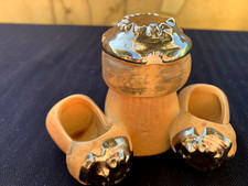 Service à Condiments Sel Poivre Moutarde en Céramique Villenauxe en "CHAMPAGNE"