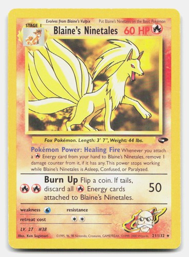 Blaine ninetales 132 rare - blaine's,