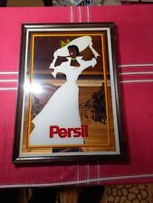 RARE ancien miroir vintage publicitaire HENKEL lessive persil dame en blanc