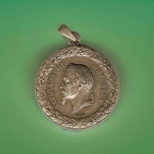 Médaille Napoléon III Expédition du Mexique 1862-1863 Argent 