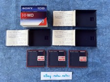 MiniDisc Hi-MD 1gb lot de 3 avec boitier et boite with case and outer box