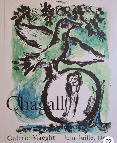 Chagall lithographie affiche - lithographie,
