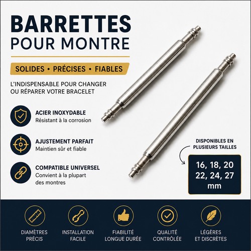 Barrettes ressort pompe - 2,