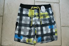 short de bain surf carreaux