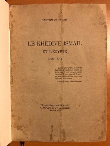 Khédive ismail l egypte - khédive, et