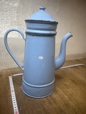 Ancienne Cafetière Bleu, Tôle Émaillée Réf  N.20 C