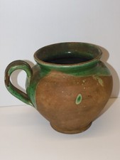 -POT TERRE CUITE VERNISSEE VERTE LA CHAPELLE DES POTS XVIII/XIXe POT à MIEL   D