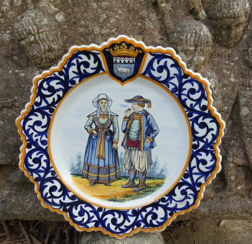Assiette henriot quimper style - assiette,