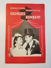 Programme Productions Théatrales  Georges Herbert - Le Ciel de Lit  F PERRIER