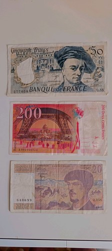 Billets banque anciens france - billets,