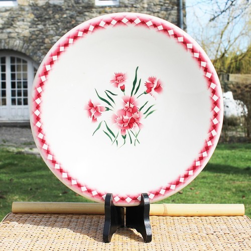 Ancien plat compotier rond