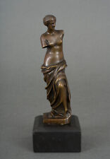 Statue en bronze Vénus de Milo Patine chocolatée XIXe Socle marbre noir H5082