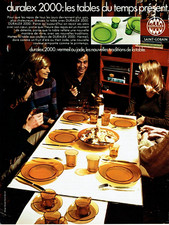 publicité Advertising 0523  1971   Duralex 2000  Saint-Gobain art  de la  table