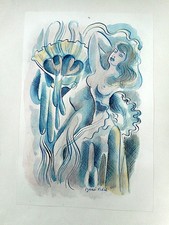 CURIOSA DESSIN ORIGINAL CUIVRE