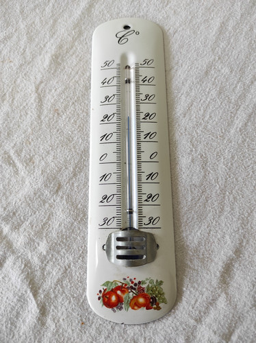 Ancien thermomètre émaillé - ancien,