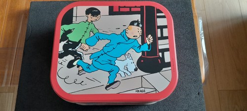 Boite tintin biscuit delacre - tintin,