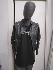 Zara Veste Véritable Cuir D'Occassion Femme Noir TAILLE XS XYC949L