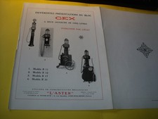 DEPLIANT D EPOQUE POMPE A ESSENCE ASTER GEX R 11 R12 R17 R31 -- satam boutillon