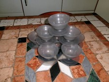 8 coupes a glace ou dessert tupperware sur pied vintage