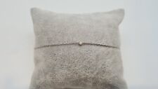 Bracelet en or blanc 18 carats sertie d'un diamant naturel Poids: 0.90g 