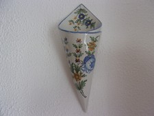 CACHE POT MURAL FAIENCE DECOR FLORAUX/vase mural en céramique 