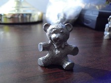 Unique Small Pewter Teddy Bear