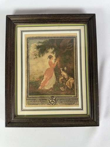 Grande gravure 19e colorisée