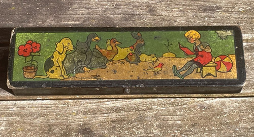 Ancien plumier carton - ancien,