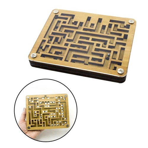 Table bois labyrinthe - table,
