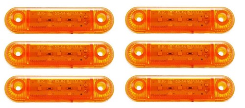 Feux marqueur led ambre - 6x, de