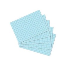 [Ref:10901502] HERLITZ Pqt de 100 Fiches Bristol format A7 Quadrillée Bleu