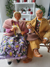 couple Santon Henri Cavasse collection 20cm assis vintage