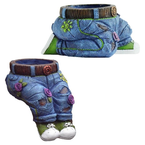 Jeans pot fleur pantalon - pot,