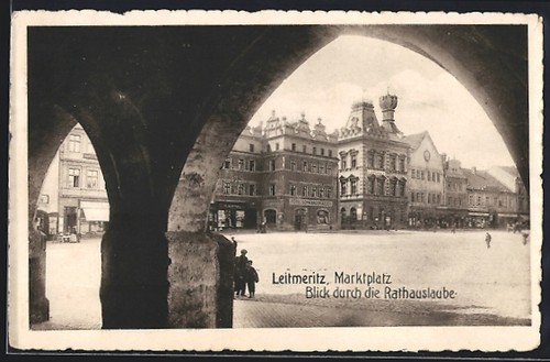 Leitmeritz vue sur place - leitmeritz,, la