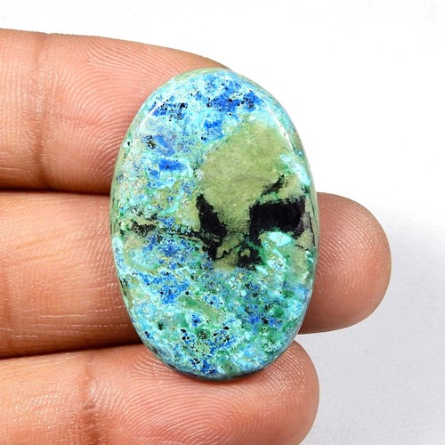 Cabochon shattuckite bleu - , vert