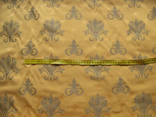 COUPON TISSU POUR CHAISE FAUTEUIL TON BOUTON D'OR FOND GRISE 135 x 110cm-  R 13