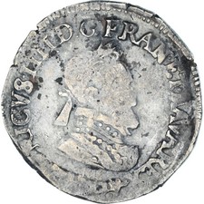 Monnaie, France, Henri IV, 1/2 Franc, 1604, Lyon, TB+, Argent, Sombart:4778