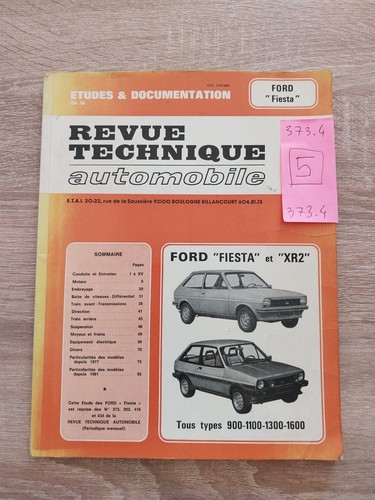 Revue technique ford - ford, fiesta