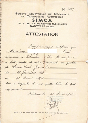 Vieux papier attestation - vieux,