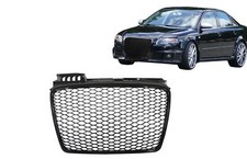 Calandre avant pour Audi A4 B7 04-08 Grille noir brillant Honeycomb RS4 Design