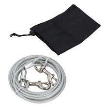 Piquet d'attache pour chien de cour pour chiot et câble d'attache de 20 pieds...