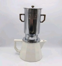 Cafetière en faïence et acier inoxydable de marque Sélecta Vintage XXème