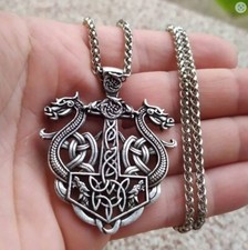 Collier pendentif viking - collier,