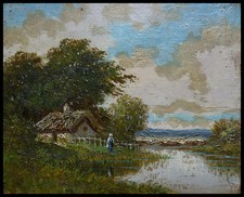 Paysage Peinture à l'huile sur bois 19e siècle Barbizon Diaz Monticelli Ziem 