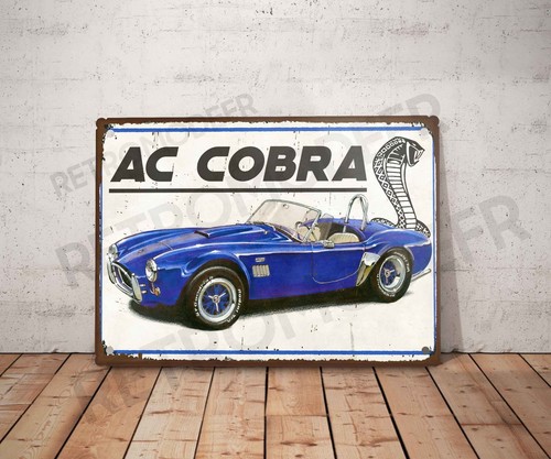 Plaque métal vintage cobra - métal,