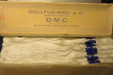 ECHEVETTES COTON à BRODER DMC 70 m qualité spéciale n° 18  BLANC NEIGE lot de 10