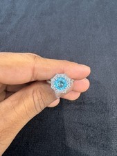 14K or Blanc Plaqué Bleu