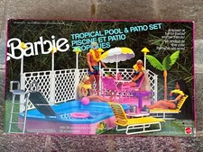 Barbie Tropical Pool & Patio Set Ref 3041 Made In Italy 1986 European Exclusive